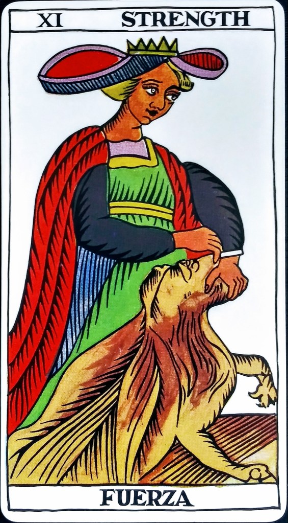 Strength Force Fuerza The Spanish Tarot