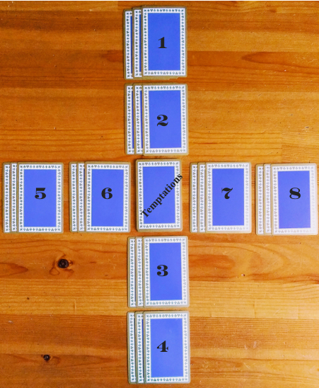 Vintage Tiffany & Co. blue and red Playing Cards, New York. Crossed Cartomancy