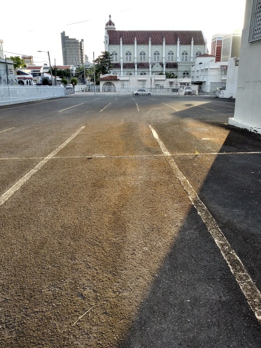 Mist and Ether tarot parking lot empty cathedral