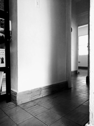 walls hallways house home black and white